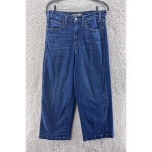 Levi Signature Heritage Jeans Womens 10 W30 Wide Leg Hi-Rise Med Wash Denim